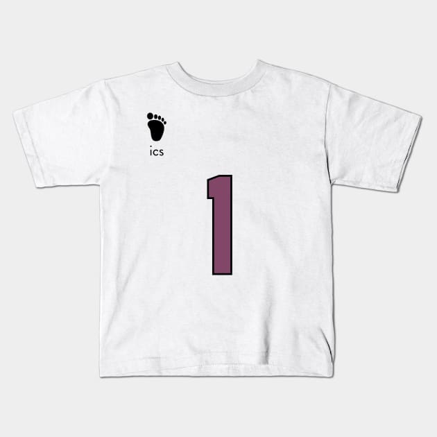 Shiratorizawa Academy - Wakatoshi Ushijima Jersey Kids T-Shirt by KimKim